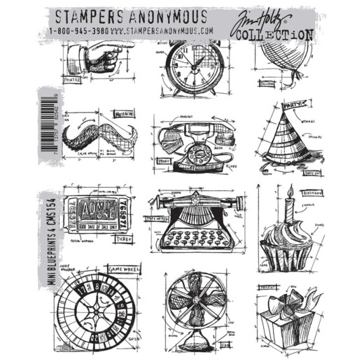 Cling Stamps Tim Holtz - Mini Blueprints 4