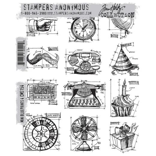 Cling Stamps Tim Holtz - Mini Blueprints 4