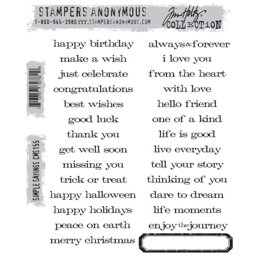 Cling Stamps Tim Holtz - Simple Sayings
