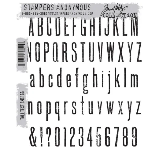 Cling Stamps by Tim Holtz - Tall Text