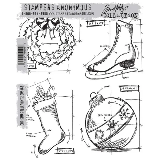 Cling Stamps - Christmas Blueprint 2