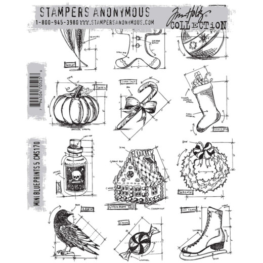 Cling Stamps Tim Holtz - Mini Blueprints 5