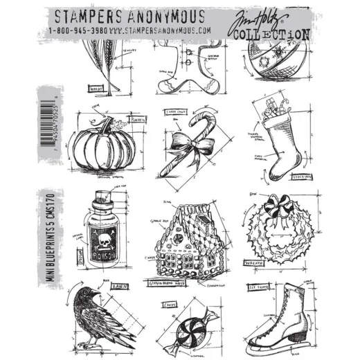 Cling Stamps Tim Holtz - Mini Blueprints 5