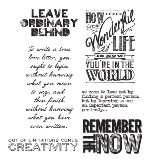 Tim Holtz Cling Stamps - Random Quotes