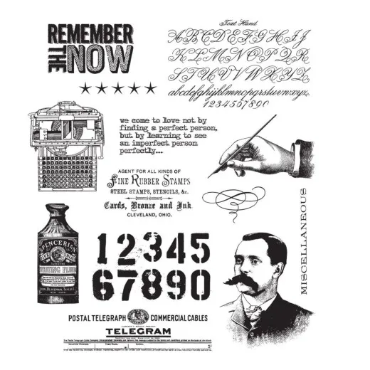 Tim Holtz Cling Stamps - Merchantile