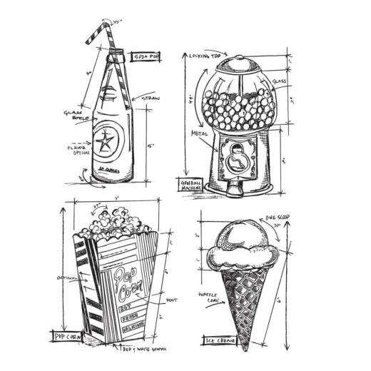 Tim Holtz Cling Stamps - Treats Blueprint