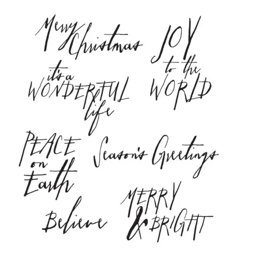 Tim Holtz Cling Stamps - Handwritten Holidays 1