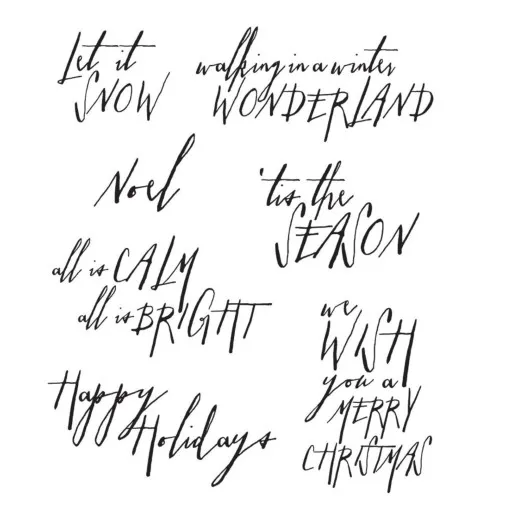 Tim Holtz Cling Stamps - Handwritten Holidays 2