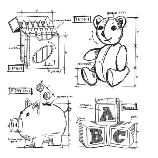 Cling Stamps Tim Holtz - Childhoud Blueprint