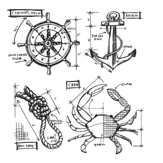 Cling Stamps Tim Holtz - Mariner Blueprint