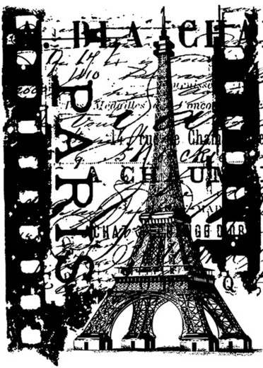 Cling Stamps by Tim Holtz - Components - Paris Film