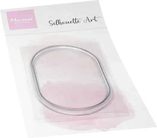 Clear Stamps - Silhouette Art Oval Frame