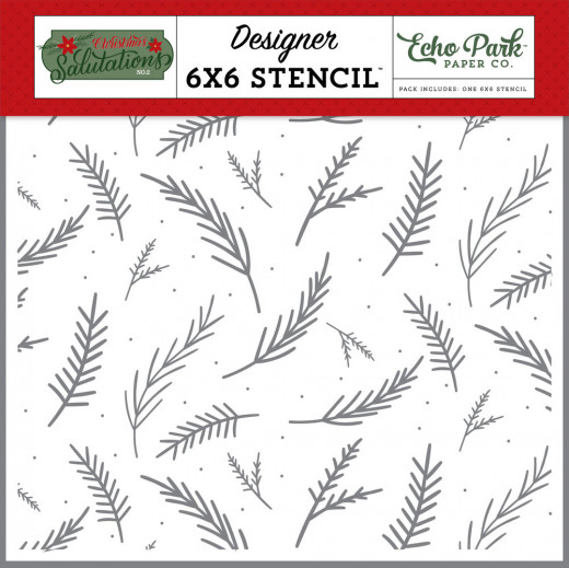 Echo Park 6x6 Stencil - Balsam Branches