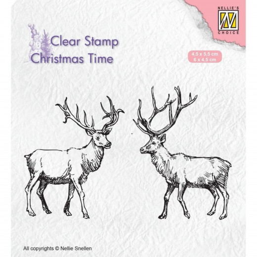 Clear Stamps - Christmas Time Two Rentiere