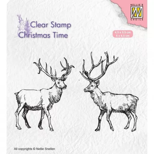 Clear Stamps - Christmas Time Two Rentiere