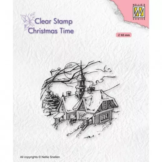 Clear Stamps - Christmas Time schneebedecktes Haus