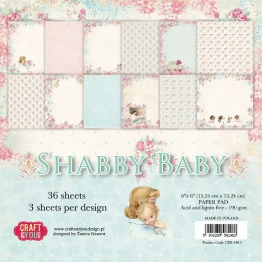 Shabby Baby - 6x6 Paper Set (36 Bögen)