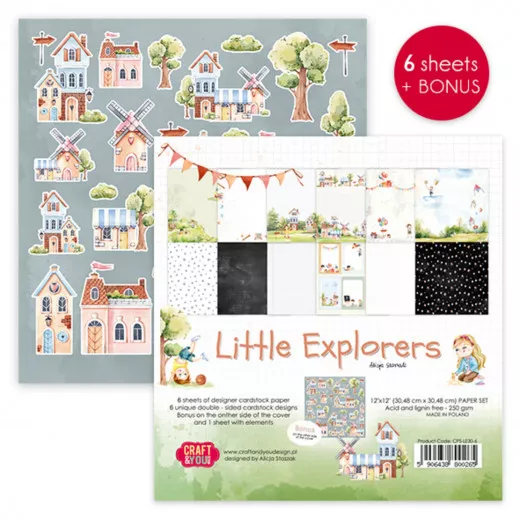 Little Explorers - 12x12 Paper Set (6 Bögen)