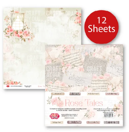 Rose Tales - 12x12 Paper Set (12 Bögen)