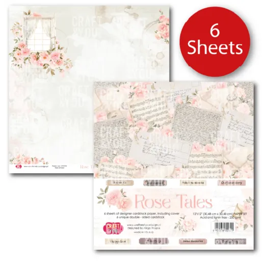 Rose Tales - 12x12 Paper Set (6 Bögen)