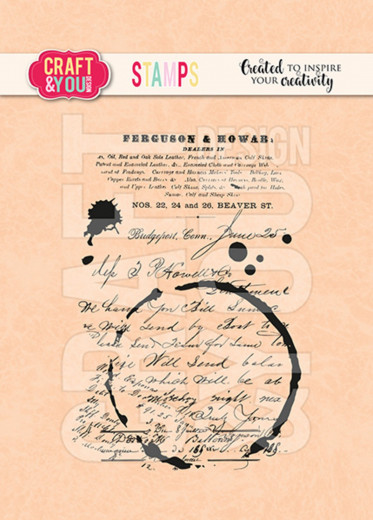 Craft and You - Clear Stamps - The Handwriting and Coffee Stain