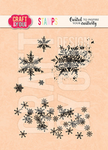 Craft and You - Clear Stamps - Snowflakes