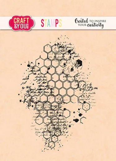 Craft and You - Clear Stamps - Honeycomb