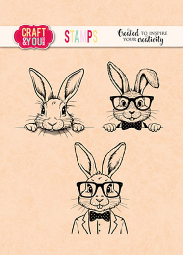Craft and You - Clear Stamps - Funny Bunnies