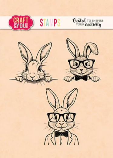 Craft and You - Clear Stamps - Funny Bunnies