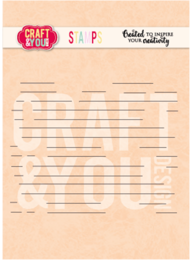 Craft and You - Clear Stamps - Lined Paper