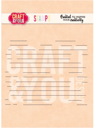 Craft and You - Clear Stamps - Lined Paper