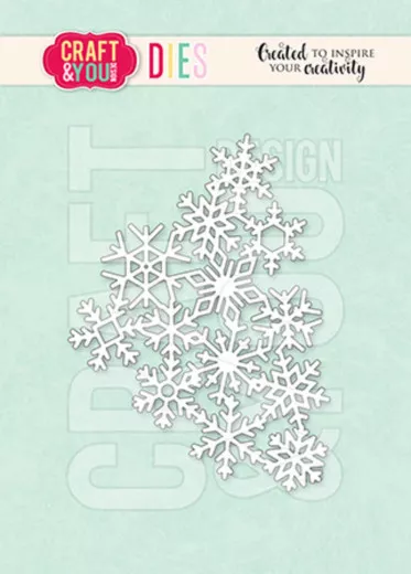 Craft and You - Cutting Dies - Snowflakes Background