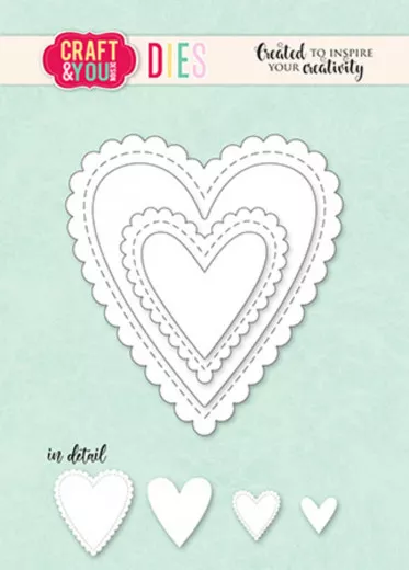 Craft and You - Cutting Dies - Biscuit Frame Hearts