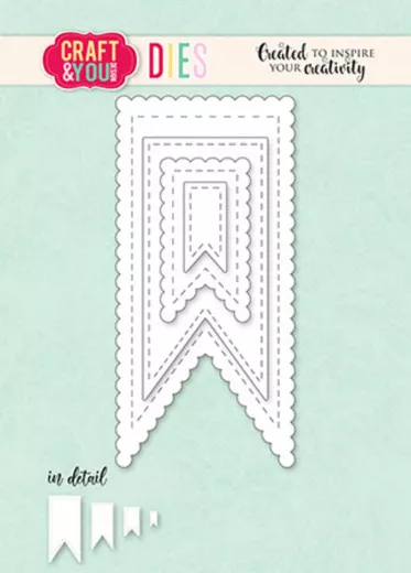 Craft and You - Cutting Dies - Biscuit Pennants