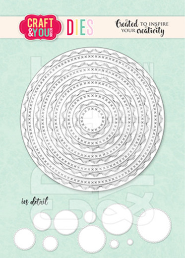 Craft and You - Cutting Dies - Circles Base Decorative Stiches