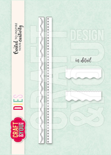Craft and You - Cutting Dies - Small Borders Decorative Stiches