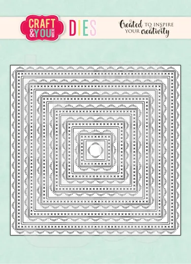 Craft and You - Cutting Dies - Square Decorative Stiches