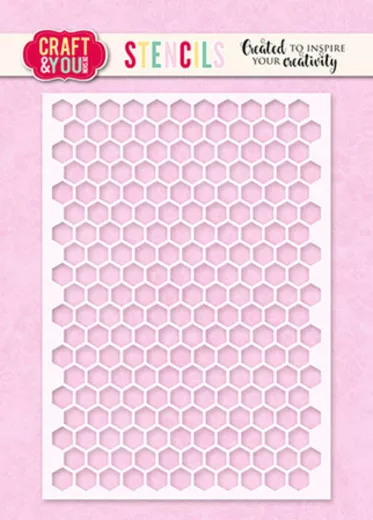 Craft and You - Stencil - Honeycomb