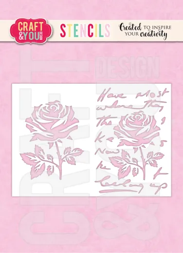 Craft and You - Stencil - Rose on the Letter