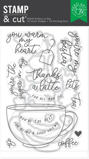 Hero Arts - Clear Stamps & Cutting Dies - What's Brewing? - Coffee or Tea