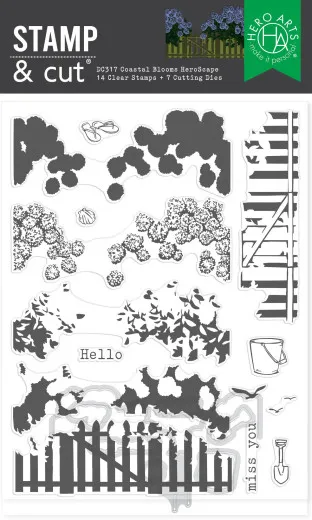 Hero Arts - Clear Stamps & Cutting Dies - Seaside Blooms - Coastal Blooms HeroScape
