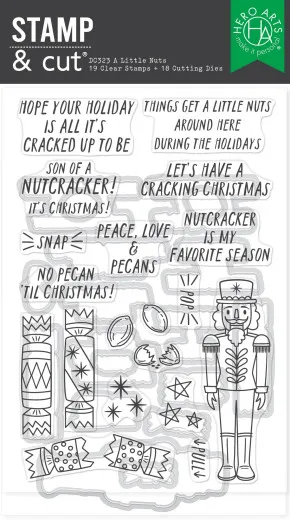 Hero Arts - Clear Stamps & Cutting Dies - Crackin' Christmas - A Little Nuts