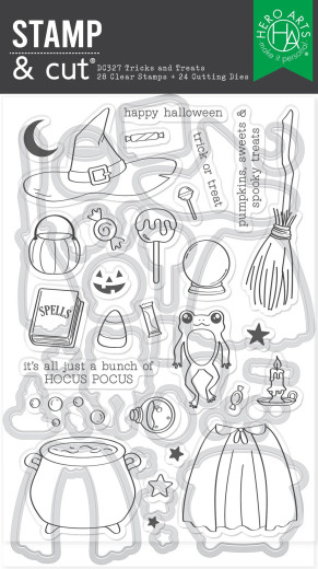 Hero Arts - Clear Stamps & Cutting Dies - Hocus Pocus - Tricks and Treat
