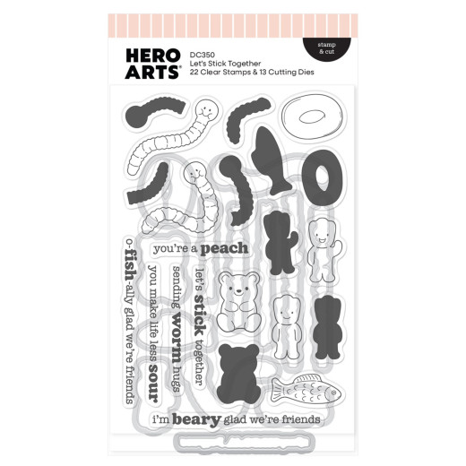 Hero Arts - Clear Stamps & Cutting Dies - Beary Sweet - Let's Stick Together