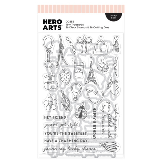 Hero Arts - Clear Stamps & Cutting Dies - Tote-ally Awesome - Tiny Treasures