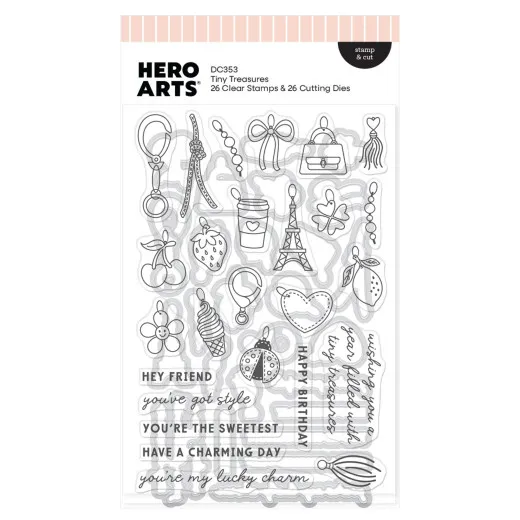 Hero Arts - Clear Stamps & Cutting Dies - Tote-ally Awesome - Tiny Treasures