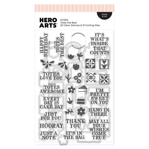 Hero Arts - Clear Stamps & Cutting Dies - Tote-ally Awesome - Totes the Best