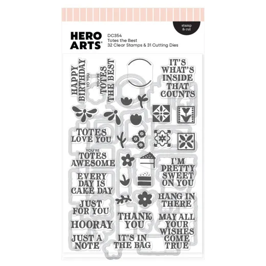 Hero Arts - Clear Stamps & Cutting Dies - Tote-ally Awesome - Totes the Best