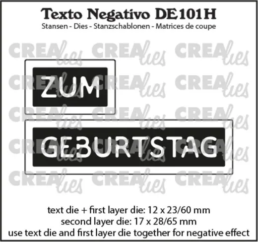 CREAlies Texto - ZUM GEBURTSTAG horizontal (DE)