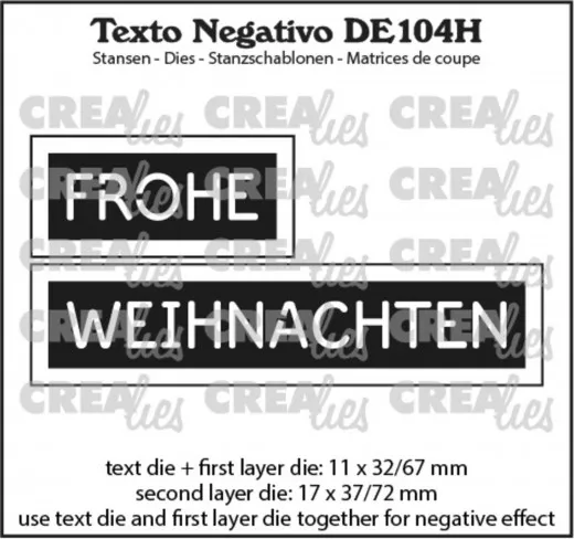 CREAlies Texto - FROHE WEIHNACHTEN horizontal (DE)